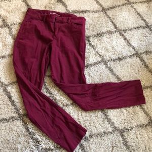 Suede maroon Old Navy Pixie Pants